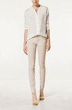 西班牙 massimo dutti/MD简约风白色真丝衬衫超美精致小扣款衬衫