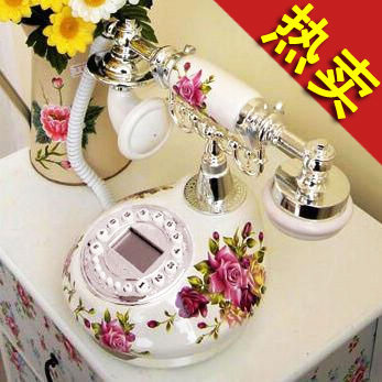 正品陶瓷 家庭 仿古电话机 时尚可爱 田园创意  复古座机 来电显