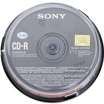 索尼刻录盘SONY CD-R 48X索尼车载MP3刻录光盘空白CD刻录盘10片装