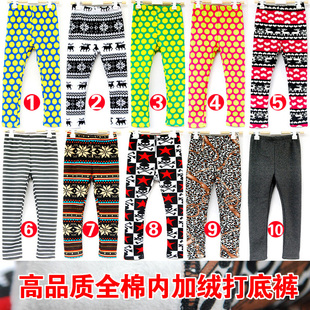  bearpapas秋冬款童装全棉加绒儿童打底裤/铅笔裤/靴裤 1009