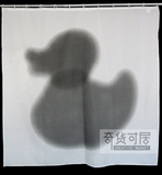 包邮！外贸原单！小鸭子 童年的记忆 创意浴帘 个性浴帘