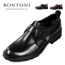 BONTONI新品真皮牛皮<span class=H>正装</span>商务男式日常搭扣男鞋皮鞋子10033