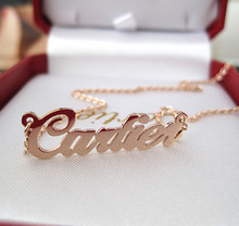 Ventanillas de venta de calidad banderas Cartier collar Cartier Collar de acero de titanio collar carta