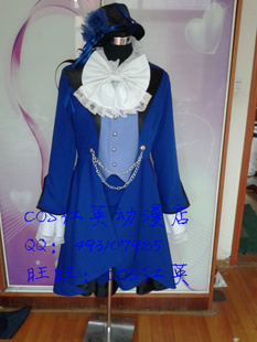 cos红英cosplay服装，黑执事夏尔少爷生日，蓝色礼服衣服