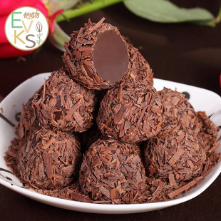  EVKS怡吻手工巧克力零食品 松露巧克力礼盒(香草味)358克包邮