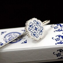 淘金币 品诚华夏-金属 青花瓷 书签 可拆信 出国礼品多款选择