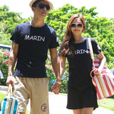 2012年the couple pig 简单时尚 情侣t恤 短袖情侣装 圆领情侣