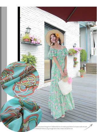 店庆5折 进口优质雪纺布料 仿真丝乔其纱印花