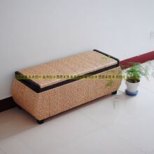 草编藤编超值/换鞋凳/鞋柜宝宝环保柜储物凳田园休闲椅飘窗前用