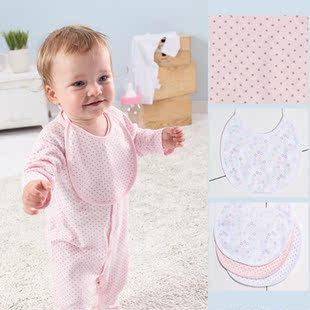 October Mummy baby original children's wear/Circle/Star cotton baby bib