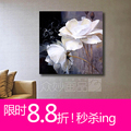 玫瑰花无框画客厅现代帆布画壁画油画配电箱装饰画定制黑白画挂画