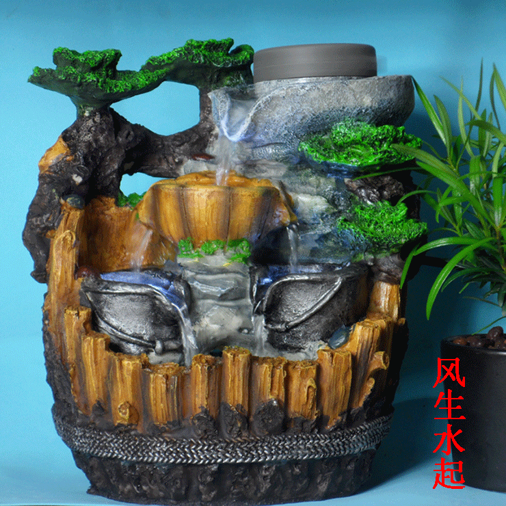 流水喷泉假山工艺品 时尚家居装饰品风水摆件 结婚礼品 生财摆件 流水喷泉假山工艺品 时尚家居装饰品风水摆件 结婚礼品 生财摆件