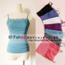 精致大片蕾丝吊带背心 纯色女吊带衫打底 比纯棉更舒服莫代尔棉