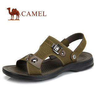  camel 骆驼凉鞋 正品牛皮男凉 沙滩鞋 皮凉鞋男 夏季