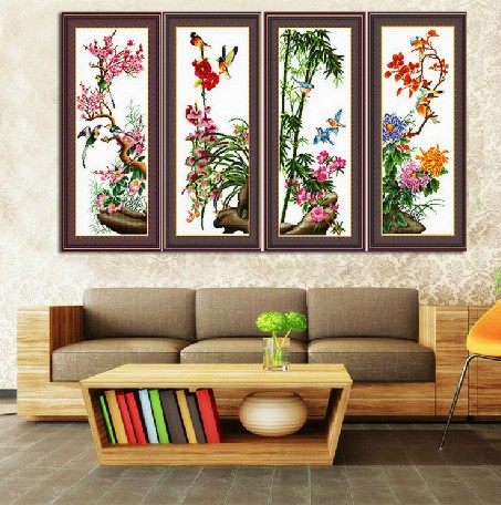 纯手工十字绣成品梅兰竹菊4件套鸟语花香版梅兰菊竹客厅挂画 出售在类目 居家布艺, 十字绣及工具配件, 十字绣成品中 - 来自Buy2taobao.com提供专业的淘宝代购服务