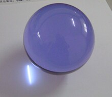 水晶玻璃球 浅紫色透明水晶球