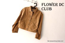亏本清仓￥14欧美风 FLOWER DC CLUB复古风外套卡其色0.5KG