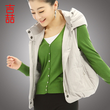 吉喆2012春装新款 薄棉马甲 女 韩版 时尚秋冬 大码 宽松百搭马夹