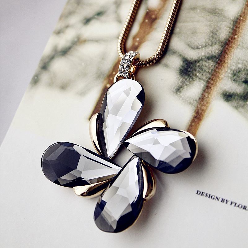 风车水晶 镶钻 项链...