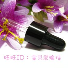 DIY好帮手 精油分装工具 高档电化铝胶头滴管（黑色） 5ml 规格