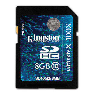 金士顿 Kingston SD10  G2 SDHC 8G 100X 闪存卡 SD卡 高速相机卡