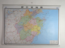 最新浙江省地图挂图1.5米X1.1 精装 双面覆膜防水 办公室专用挂图