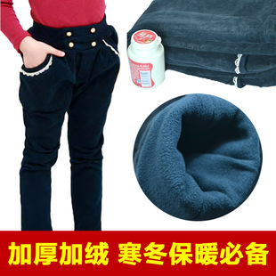  女童双层加厚加绒棉裤保暖长裤 儿童夹裤冬裤铅笔裤靴裤休闲长裤