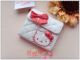 正版Hello Kitty菱形格纹红蝴蝶结系列短款钱包白色