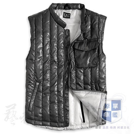 男装<em>羽绒</em>背心[美国派]AF,帅气立领,简约休闲羽