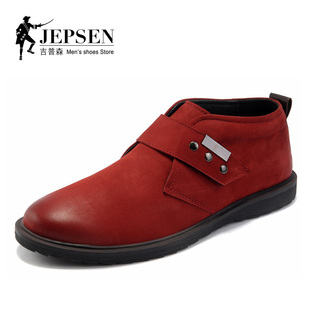  JEPSEN/吉普森 牛皮男鞋 F777 潮流时尚 英伦搭扣 磨砂皮 休闲鞋