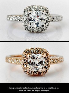  安妮海瑟薇 呛口小辣椒 瑞士公主仿真钻戒结婚戒指 婚戒 复古幻彩