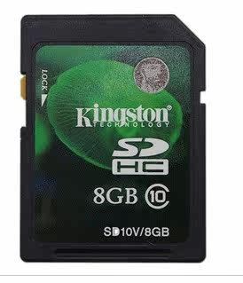 包邮 金士顿 8G SD SDHC Class10 高速单反相机闪存卡 正品原装