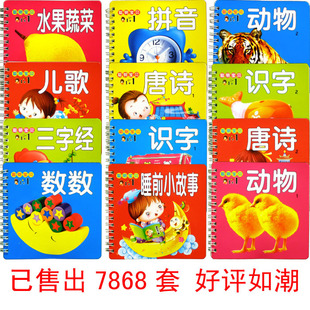 婴幼儿【宝宝学习口袋卡全12册】0-3岁识字册 启蒙大卡片认知书