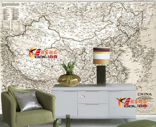 个性艺术壁纸 中国地图壁纸 中国地图壁画 英文