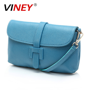  Viney正品新款女士钱包女长款韩版可爱手包牛皮潮女包单肩包