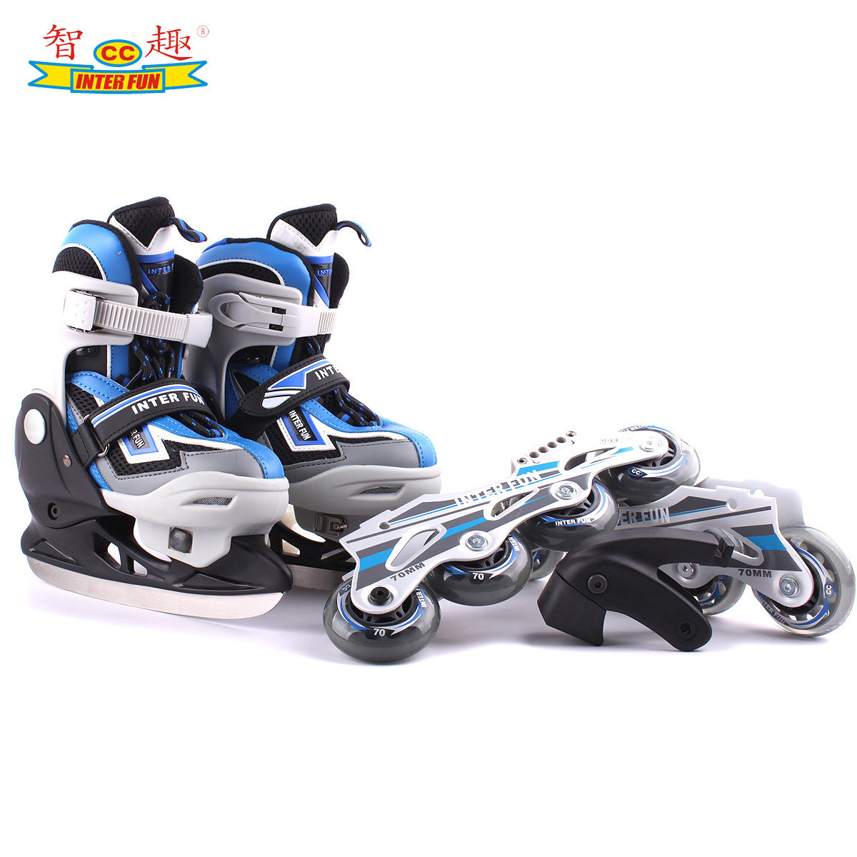 Mentally interesting authentic skate shoes/skates adjustable dual-use code children skate shoes available in adult roller skates