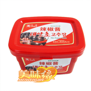  韩国辣酱 韩式辣椒酱 石锅拌饭酱 韩国炒年糕专用韩国辣椒酱500g
