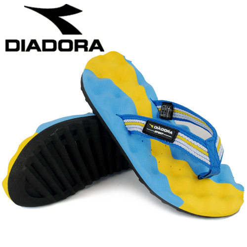 好评过千 迪亚多纳/diadora 人字拖 拖鞋 凉拖 女款蓝黄色