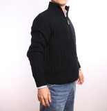 外贸精品 男款 半开领 <em>拉链</em> 棉线 <em>毛衣</em> 加肥加大