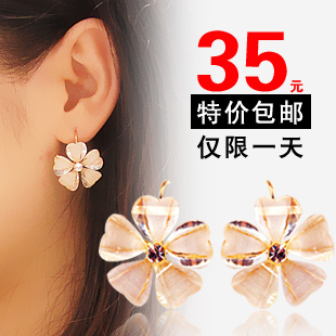  新年礼物 波斯菊 大雏菊花朵耳环 女 复古时尚耳饰韩国饰品 促销