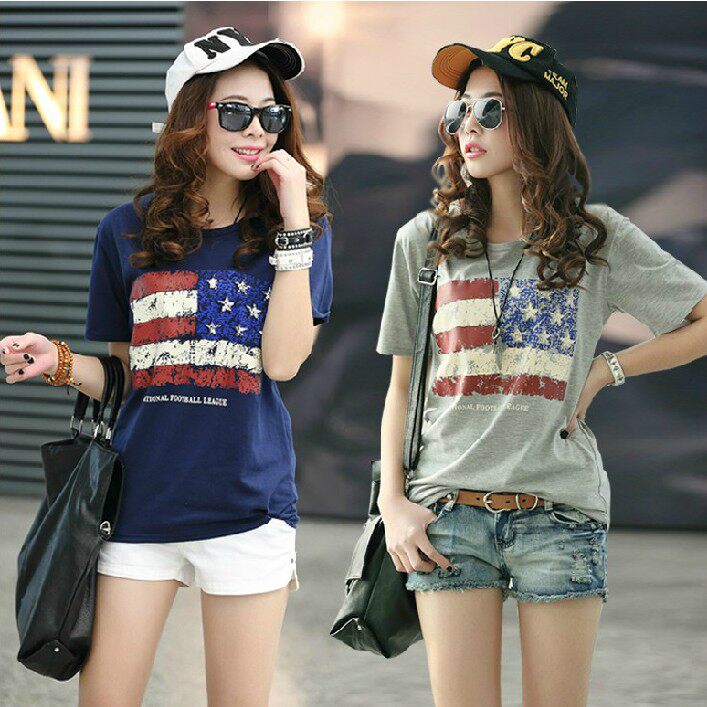 <em>淘宝网</em>2014新款<em>女装</em>宽松<em>韩版</em>短袖女<em>T恤</em>半截袖