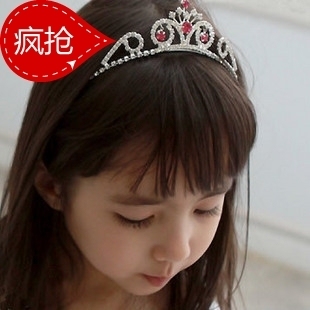  6020儿童皇冠发箍粉钻头饰韩版韩式义乌头箍批发小商品兔耳朵发带