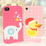 正品现货DCHK小象粉色 B duck 发财象 iphone 4 4s 外壳 手机壳