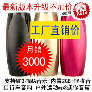全球最小的户外运动/自行车音箱音响/内置2G/4G还可扩展/带FM收音