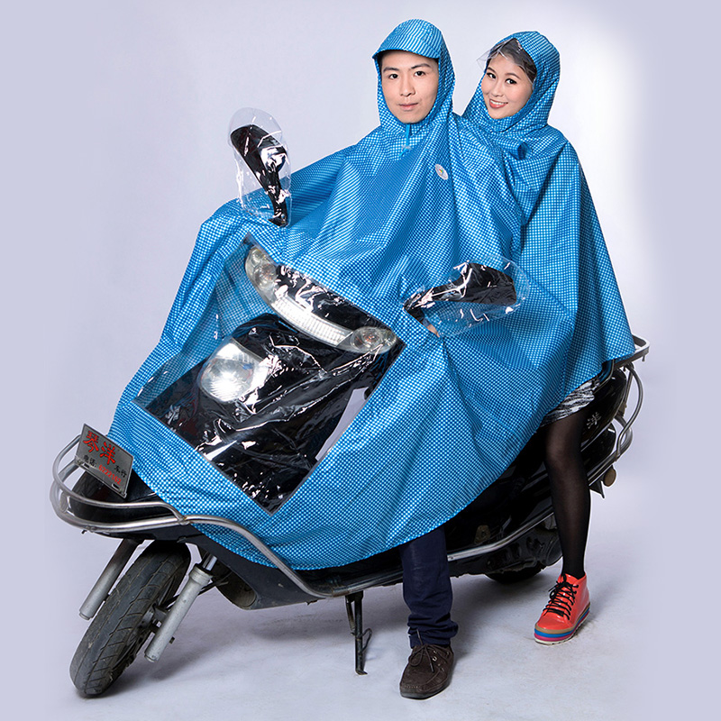 三和雨 摩托车双人雨衣韩版时尚舒适透气男女单双人摩托车雨披