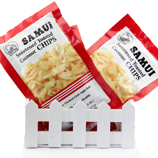  【红色包装】香脆苏梅香酥椰子片 泰国特产椰子干烤椰片 40(45g)