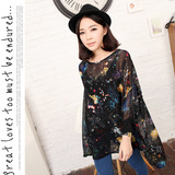 AA 2012夏季新品 珠宝星空大蝙蝠雪纺衫28