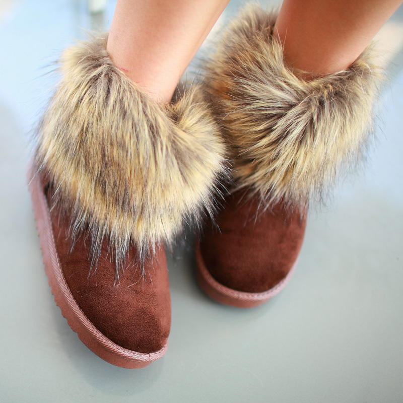 狐狸毛雪地靴 女靴 ...