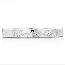 TIFFANY plata de ley 925 joyas anillos espiga par especial de cumpleaños regalo de novia Hombres Anillo de Plata