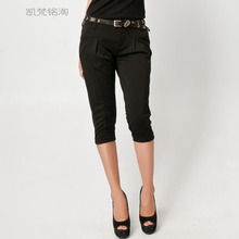 2013 new summer fashion women's fashion OL harem pant / stretch pants with a belt seven 8019